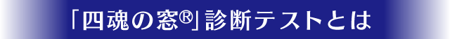 「四魂の窓(R)」診断テストとは